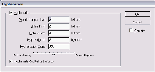   Hyphenation 