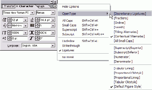  OpenType   Character