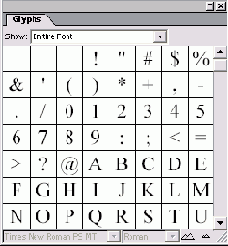  Show   Glyphs 