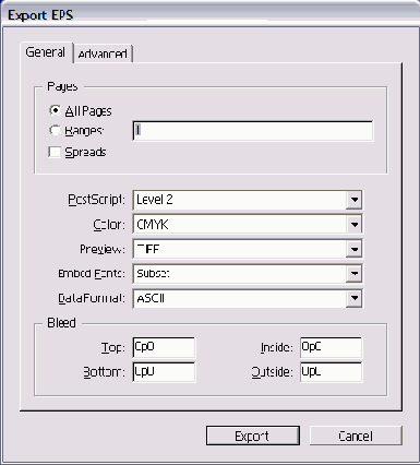   Export EPS 