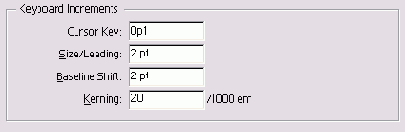  Keyboard Increments  Units & Increments