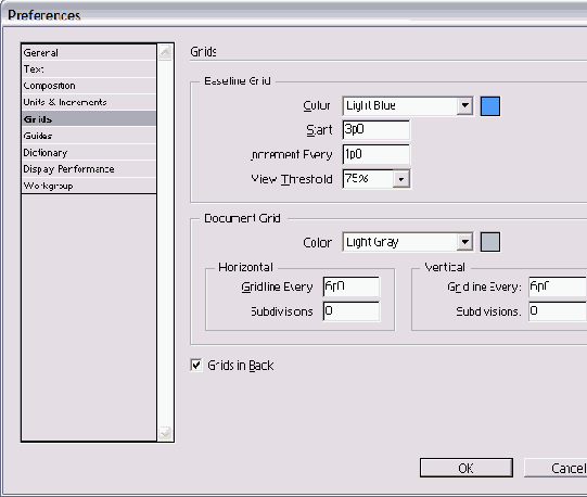   Preferences    Grids
